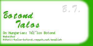 botond talos business card